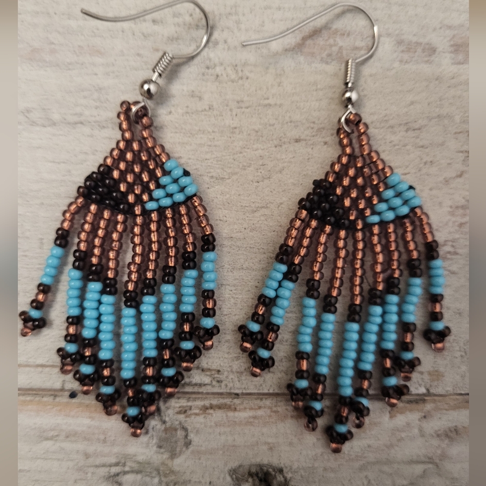 Tassel earrings, boho earrings,beaded earrings